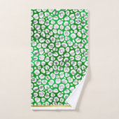 STUNNEN LEOPARD GREEN WHITE GOLD BATHROOM TOWEL BAD HANDDOEK (Handdoek)