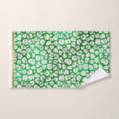 STUNNEN LEOPARD GREEN WHITE GOLD BATHROOM TOWEL BAD HANDDOEK (Handdoek)
