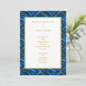 STUNNEN SATIN METALLIC WEDDING 2 INVITATIE KAART (Staand voorkant)