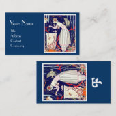 STUNNEN VAN KLEINE VIS, DECO BEAUTY MODE MONOGRAM VISITEKAARTJE (Voorkant / Achterkant)