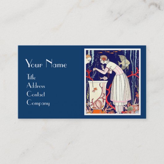 STUNNEN VAN KLEINE VIS, DECO BEAUTY MODE MONOGRAM VISITEKAARTJE (Voorkant)