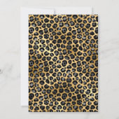 STUNNEN ZWART EN GOUD LEOPARD BIRTHDAY KAART (Achterkant)