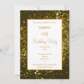 STUNNEN ZWARTE EN GOUDE GLITTER BIRTHDAY KAART (Voorkant)