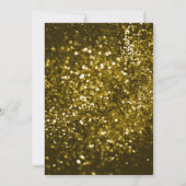 STUNNEN ZWARTE EN GOUDE GLITTERWATERVAL BIRTHDAY KAART (Achterkant)