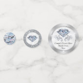 Stunning 2-zijdige gepersonaliseerde diamant confe confetti (Voorkanten)