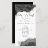 Stunning Abstract Zwart en Goud Waterverf (Voorkant / Achterkant)