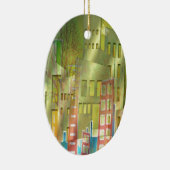 Stunning architectuur stadsgezicht kunst accessoir keramisch ornament (Rechts)