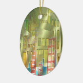 Stunning architectuur stadsgezicht kunst accessoir keramisch ornament (Links)