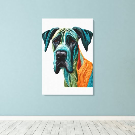 Stunning artistic Great Dane artwork Canvas Afdruk (Insitu (Houten vloer))