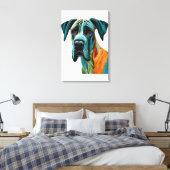 Stunning artistic Great Dane artwork Canvas Afdruk (Insitu (Slaapkamer))