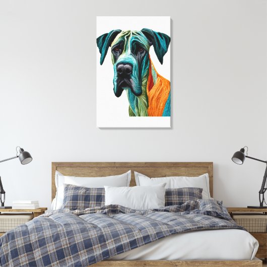 Stunning artistic Great Dane artwork Canvas Afdruk (Insitu (Slaapkamer))