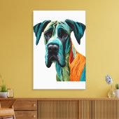 Stunning artistic Great Dane artwork Canvas Afdruk (Insitu (Woonkamer))