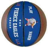 Stunning Bald Eagle, de Amerikaanse vlag, Star Basketbal (Verticaal)