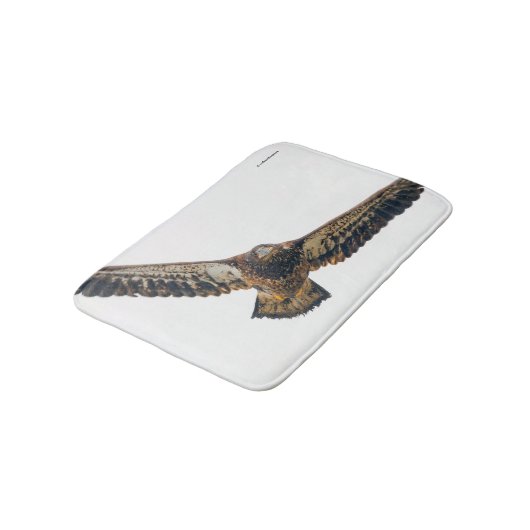 Stunning Bald Eagle doet een flyover Badmat (Gekanteld)