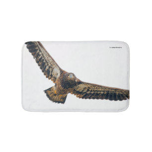 Stunning Bald Eagle doet een flyover Badmat