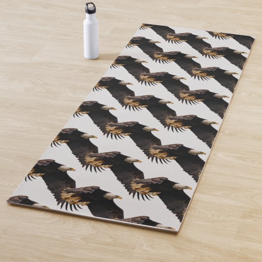 Stunning Bald Eagle neemt de hemel in Yogamat (In situ)