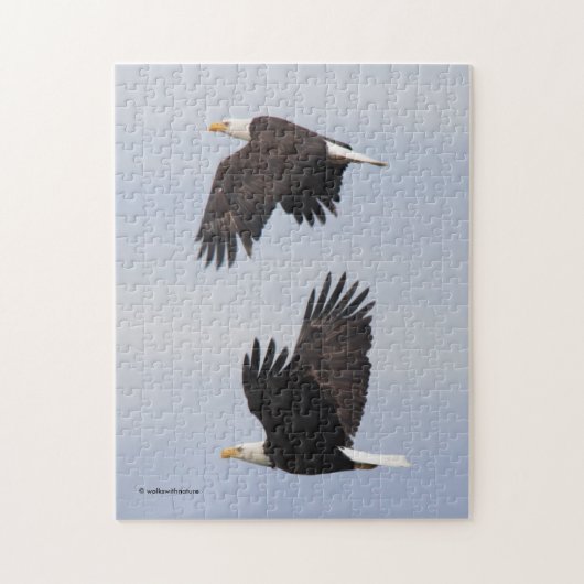 Stunning Bald Eagle Pair in vlucht Legpuzzel (Verticaal)