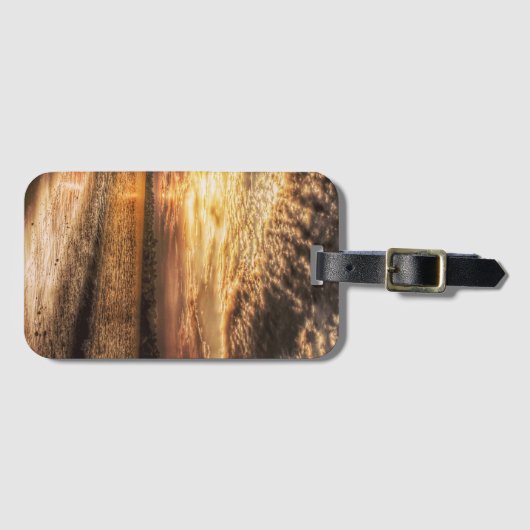 Stunning Beach Sunrise Bagagelabel (Voorkant (horizontaal))