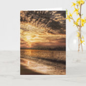 Stunning Beach Sunrise Kaart (Gele Bloem)