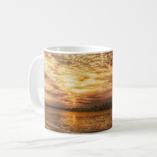 Stunning Beach Sunrise Koffiemok (Voorkant links)