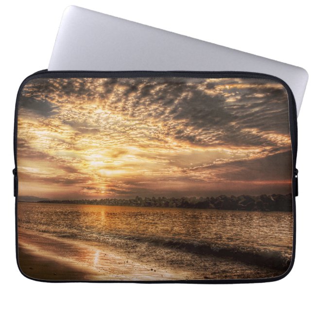 Stunning Beach Sunrise Laptop Sleeve (Voorkant)
