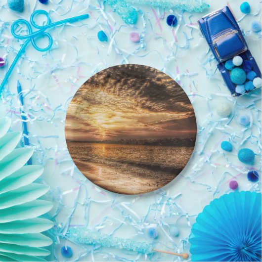 Stunning Beach Sunrise Papieren Bordje (Feest)