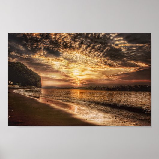 Stunning Beach Sunrise Poster (Voorkant)