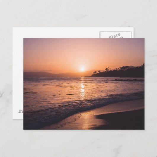 Stunning Beach Sunset Briefkaart (Voorkant / Achterkant)