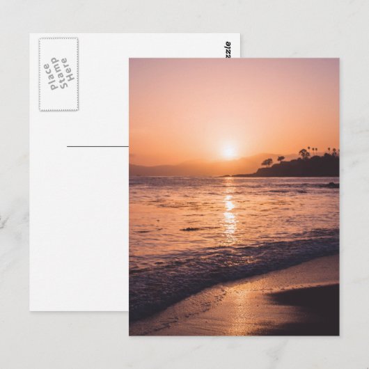 Stunning Beach Sunset Briefkaart (Voorkant / Achterkant)