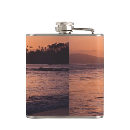 Stunning Beach Sunset Heupfles (Achterkant)