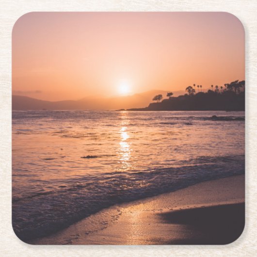 Stunning Beach Sunset Kartonnen Onderzetters (Voorkant)