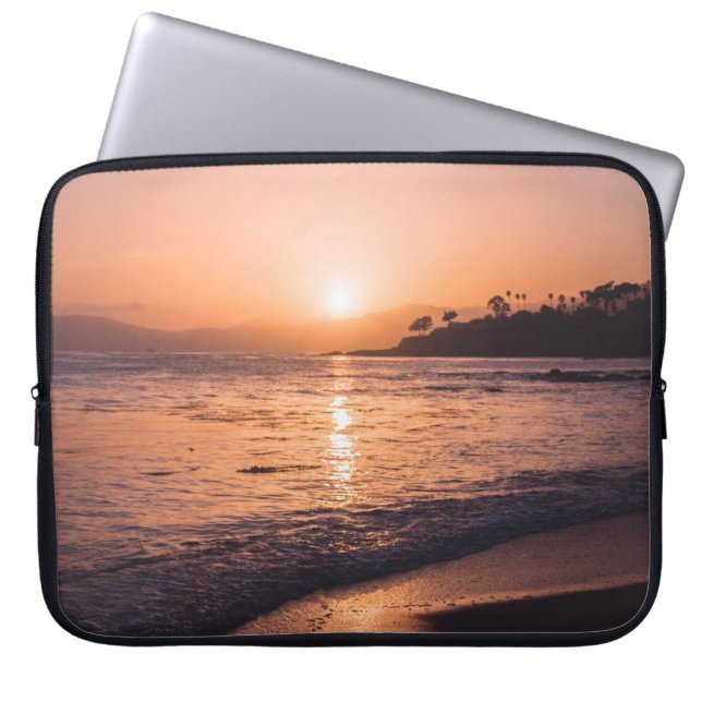Stunning Beach Sunset Laptop Sleeve (Voorkant)