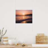 Stunning Beach Sunset Poster (Keuken)