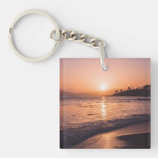 Stunning Beach Sunset Sleutelhanger (Voorkant)