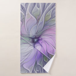 Stunning Beauty Modern Abstract Fractal Art Flower Badhanddoek