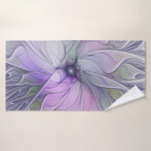 Stunning Beauty Modern Abstract Fractal Art Flower Badhanddoek (Badhanddoek)