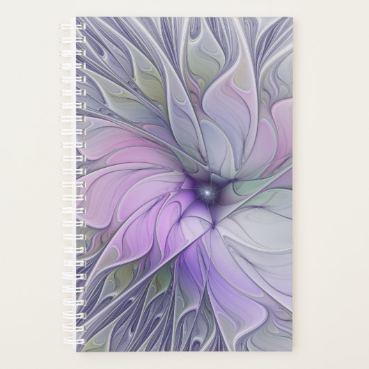 Stunning Beauty Modern Abstract Fractal Art Flower Planner (Voorkant)