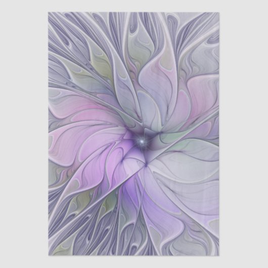 Stunning Beauty Modern Abstract Fractal Art Flower Tissuepapier (Voorkant)