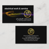 Stunning Black Striking Electrical Lightning Visitekaartje (Voorkant / Achterkant)