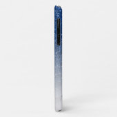Stunning Blauwe Glitter Ombre Marmer Monogram Case-Mate iPhone Case (Achterkant/links)