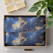 Stunning Blauwe, Witte & Gouden Marmer Galaxy Tissuepapier (Geschenk)