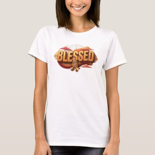 Stunning BLESSED Draagbare Kunst T-shirt (Voorkant)