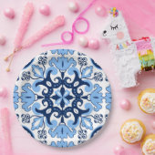💙 Stunning blue Azulejos Papieren Bordje (Feest)