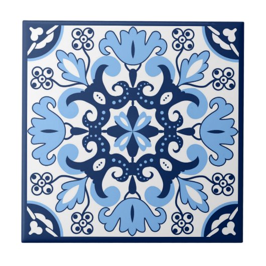 💙 Stunning blue Azulejos Tegeltje (Voorkant)