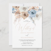Stunning Boho Floral Wedding Kaart (Voorkant)