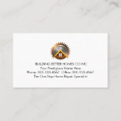 Stunning Bouwservice Icon Logo Visitekaartje (Achterkant)