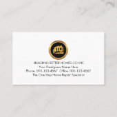 Stunning Bouwservice Icoon Logo Visitekaartje (Achterkant)