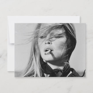 Stunning Brigitte Bardot B&W Portrait Postcard Briefkaart