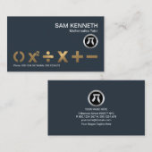 Stunning Bronze Wiskunde Symbolen wiskunde TEMM Visitekaartje (Voorkant / Achterkant)