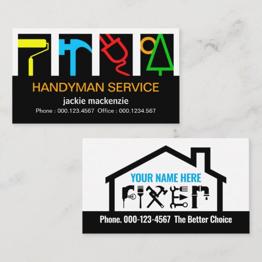 Stunning Builders Service Logo Constructie Visitekaartje (Voorkant / Achterkant)